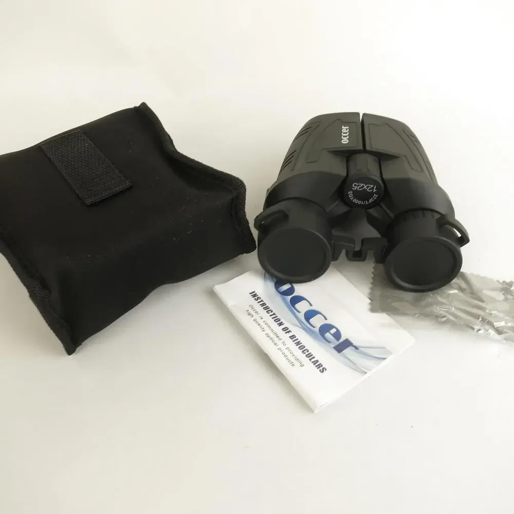 Occer 12x25 Compact Low Light Vision Binoculars - Black